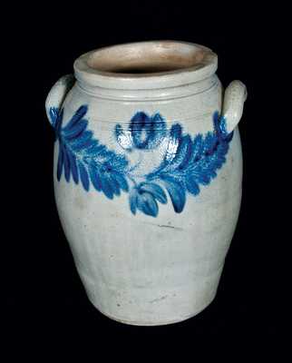 Stoneware Crock with Floral Decoration, Baltimore, circa 1840