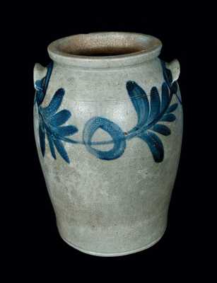 Very Rare MYERS & BOKEE Stoneware Crock, Baltimore, circa 1832-1838