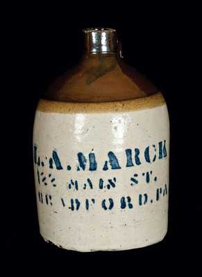 Bradford, PA Stoneware Advertising Jug