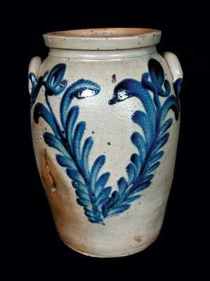 Stoneware Crock with Tulip Decoration, Baltimore, circa 1840