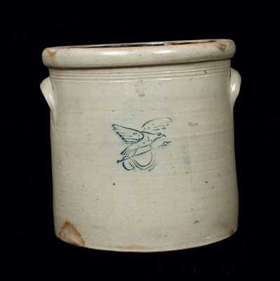 Stoneware Crock with Impressed Eagle Design, Gardiner, ME