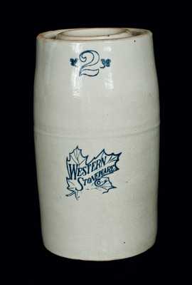 WESTERN STONEWARE CO. 2 Gal. Stoneware Churn