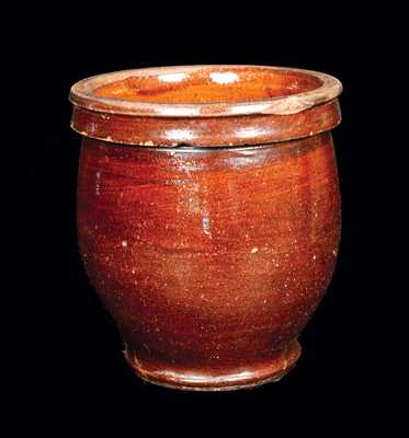 Lead-Glazed Redware Jar att. Rockingham Co., VA