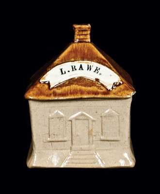 English Stoneware House-Form Bank