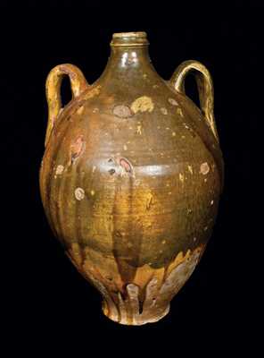 Large Double-Handled Redware Jug