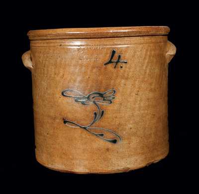 J. FISHER / LYONS 4 Gal. Stoneware Crock