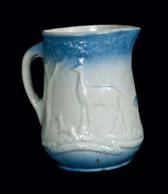 Blueware Pitcher with Deer