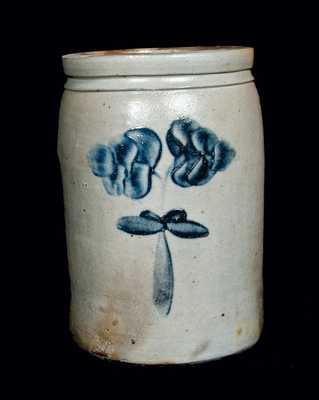 Stoneware Crock with Floral Decoration, Baltimore, circa 1870