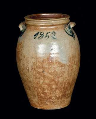Rare "1852" T. R. WADDELL, Virginia Stoneware Crock