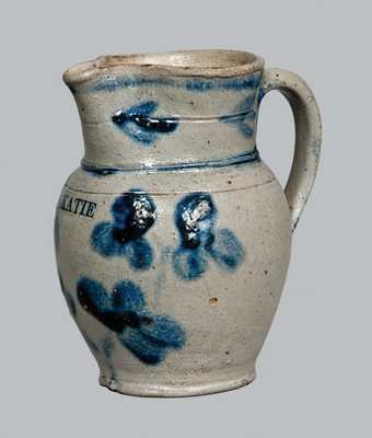 Exceptional Baltimore Stoneware Toy Pitcher Inscribed