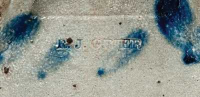 Extremely Rare "R. J. GRIER," Chester Co., PA Stoneware Crock