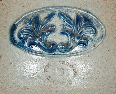 THOMPSON & CO. / GARDINER Stoneware Water Cooler w/ Applied Decoration