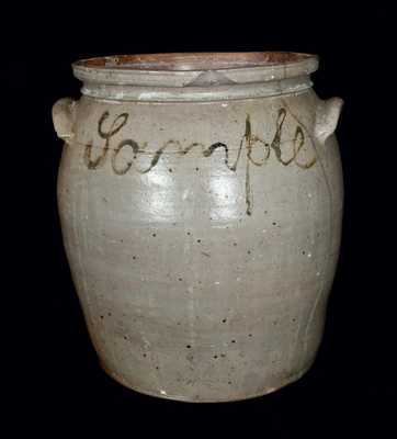 B.C. MILBURN / ALEXA (Alexandria, VA) Four-Gallon Stoneware Jar Inscribed Sample