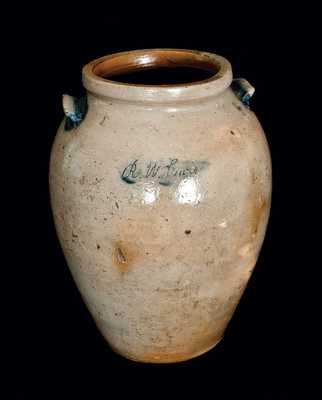 Early VA Stoneware Jar, Incised 