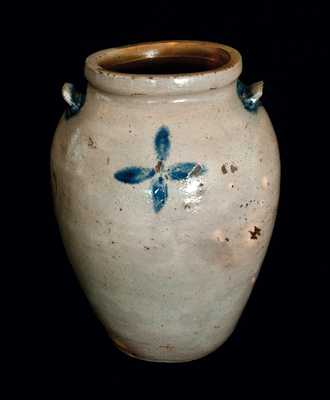 Early VA Stoneware Jar, Incised 