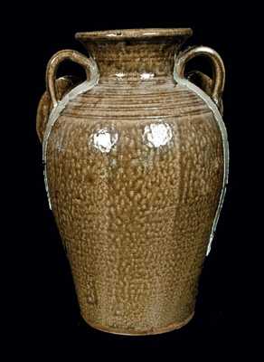 Charles Lisk, Vale, NC Stoneware Face Vase