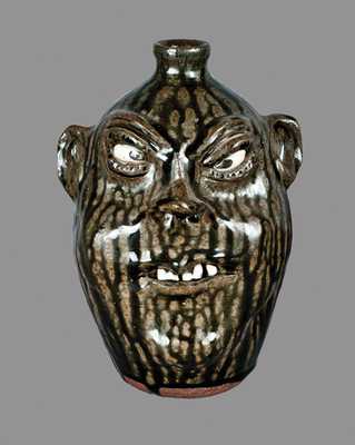 Cleater Meaders 1988 Stoneware Face Jug, Georgia origin