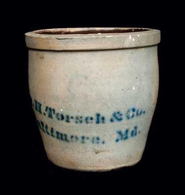 Chas. H. Torsch & Co. / Baltimore, Md. Stoneware Cream Jar