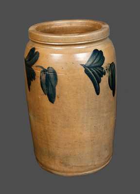 Cobalt-Decorated Stoneware Jar, R.J. Grier, Chester Co., PA, One-and-a-Half-Gallon