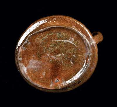 Rare Strasburg, VA Redware Hunt Scene Pitcher Signed