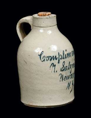 Rare Miniature Salesman s Sample Newark, NJ Stoneware Script Jug