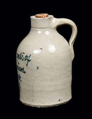 Rare Miniature Salesman s Sample Newark, NJ Stoneware Script Jug