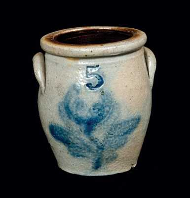 Rare Salesman s Sample Stoneware Crock, Central PA circa 1860