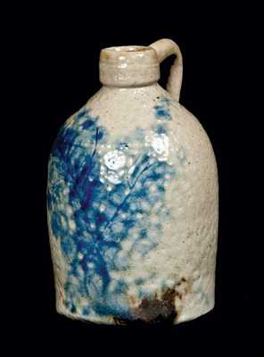 Rare Miniature Decorated Stoneware Jug, New York or New England, possibly F.B. Norton