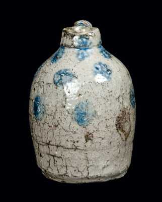 Miniature Stoneware Jug with Dotted Cobalt Decoration