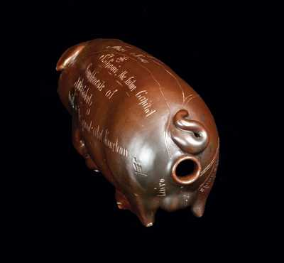 Anna Pottery Stoneware Presentation Pig Flask