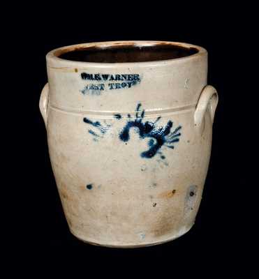 WM. E. WARNER / WEST TROY Stoneware Crock