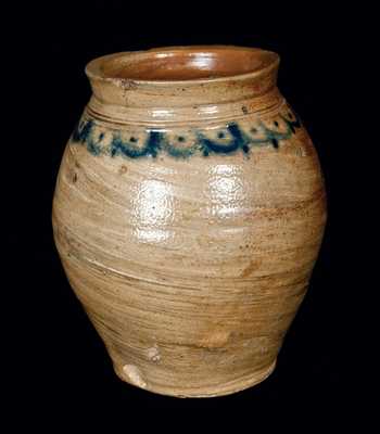 Manhattan, NY Stoneware Jar, attributed to the Crolius Family