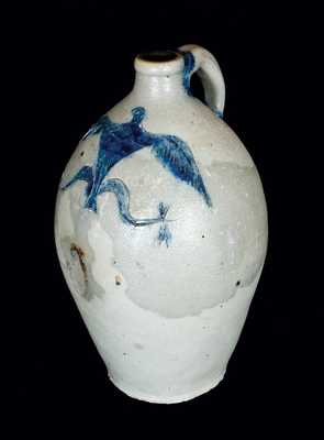 Rare Stoneware Jug with Incised Federal Eagle Decoration, probably CT, early 19th century