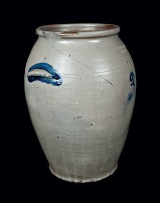 Extremely Rare J. MILLER / ALEXA. Alexandria, VA Stoneware Crock