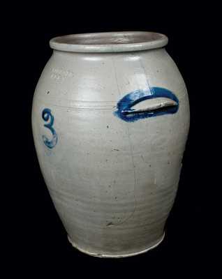 Extremely Rare J. MILLER / ALEXA. Alexandria, VA Stoneware Crock