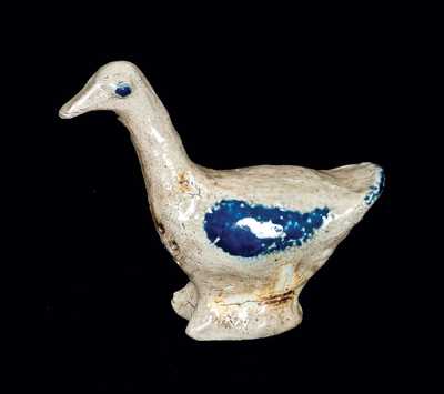 North Carolina Hand-modeled Stoneware Duck-Form Sander