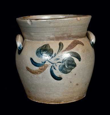 Outstanding Virginia Cobalt and Manganese-Decorated Stoneware Jar