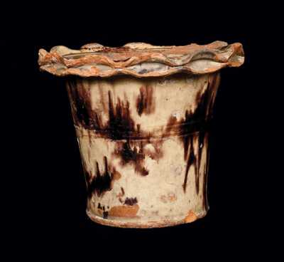 Anthony Baecher Redware Flowerpot, Thurmont, MD or Winchester, VA