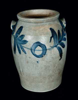 Very Rare MYERS & BOKEE Stoneware Crock, Baltimore, circa 1832-1838