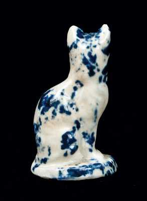 Sponged Stoneware Cat, Akron, OH, circa 1890