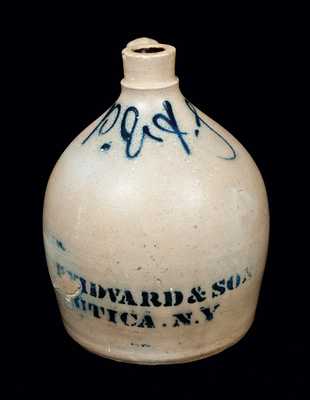 Utica, NY Stoneware Advertising Jug