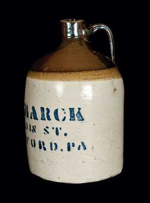 Bradford, PA Stoneware Advertising Jug
