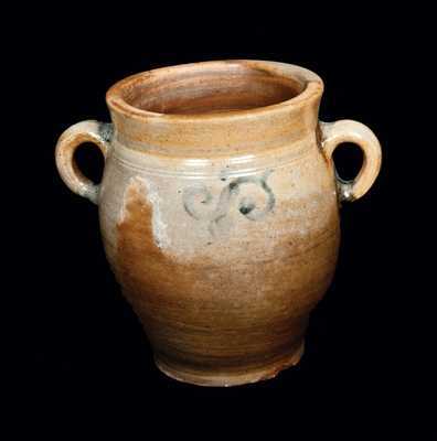Vertical-Handled Stoneware Jar, NY or NJ, circa 1780