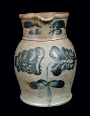 Stoneware Pitcher with Floral Decoration, Baltimore, circa 1860