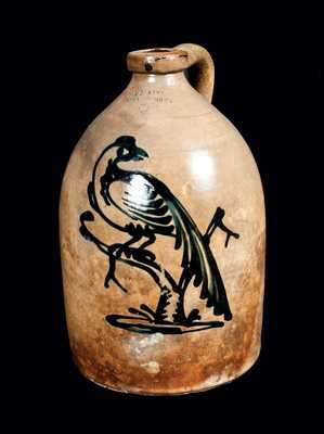 J. & E. NORTON Stoneware Jug with Pheasant Decoration