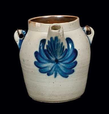 COWDEN & WILCOX Stoneware Batterpail with Floral Decoration