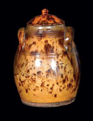 Rare Probably Philadelphia Redware Jar, Early Nineteenth Century, 1788 Commemorative Date