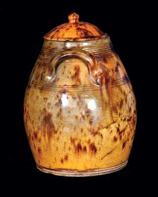 Rare Probably Philadelphia Redware Jar, Early Nineteenth Century, 1788 Commemorative Date