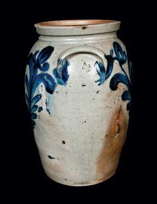 Stoneware Crock with Tulip Decoration, Baltimore, circa 1840