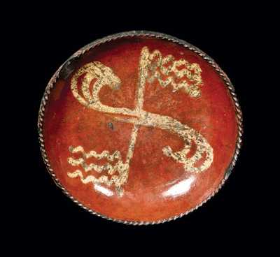 Slip-Decorated Redware Dish